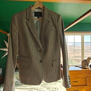 Banana Republic Wool-Blend Herringbone Blazer – Size 6